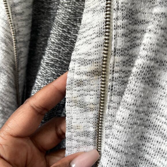 Cabi Neo Moto Jacket Womens Medium Heather Gray French Terry Zip Up Casual Biker - Picture 7 of 12